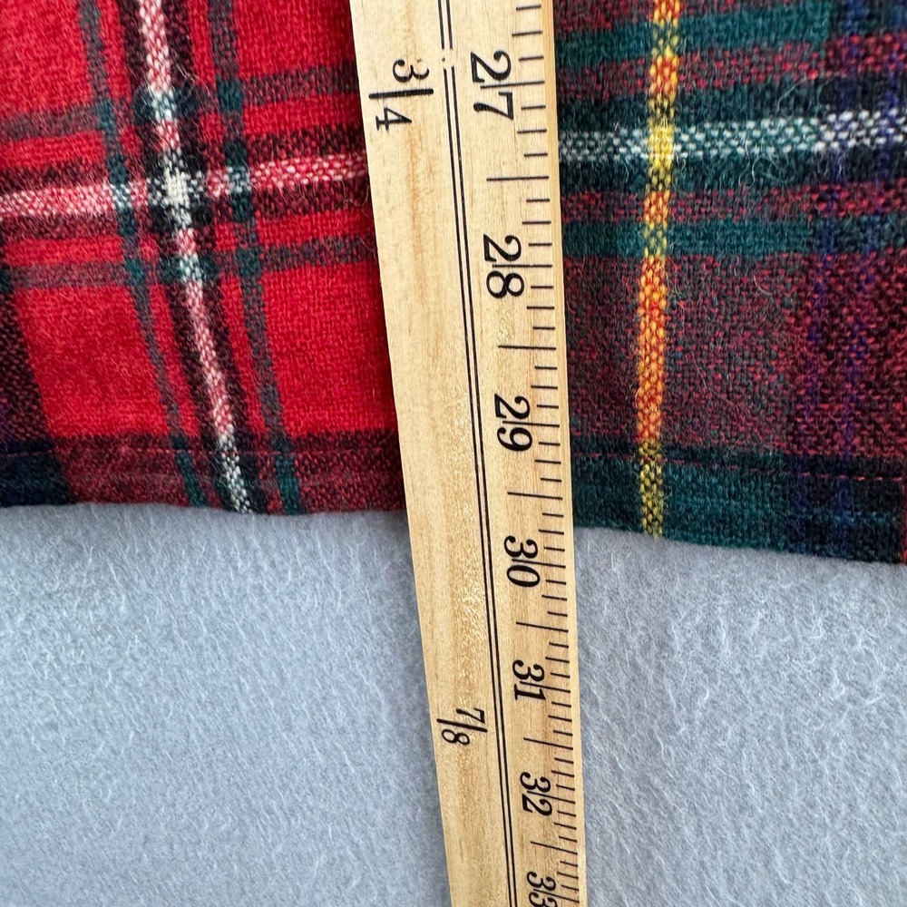 Vintage 80s Polo Ralph Lauren Wool Flannel Shirt Womens 8 Oversized Loop Collar - Picture 14 of 16
